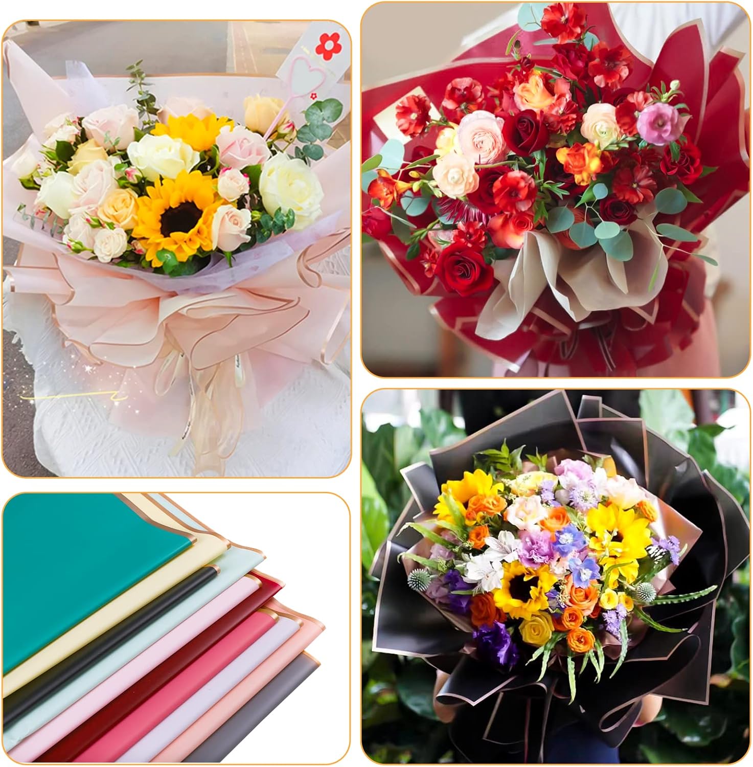 10 Sheets 8colors Flower Bouqu - Supply For Florist review and price