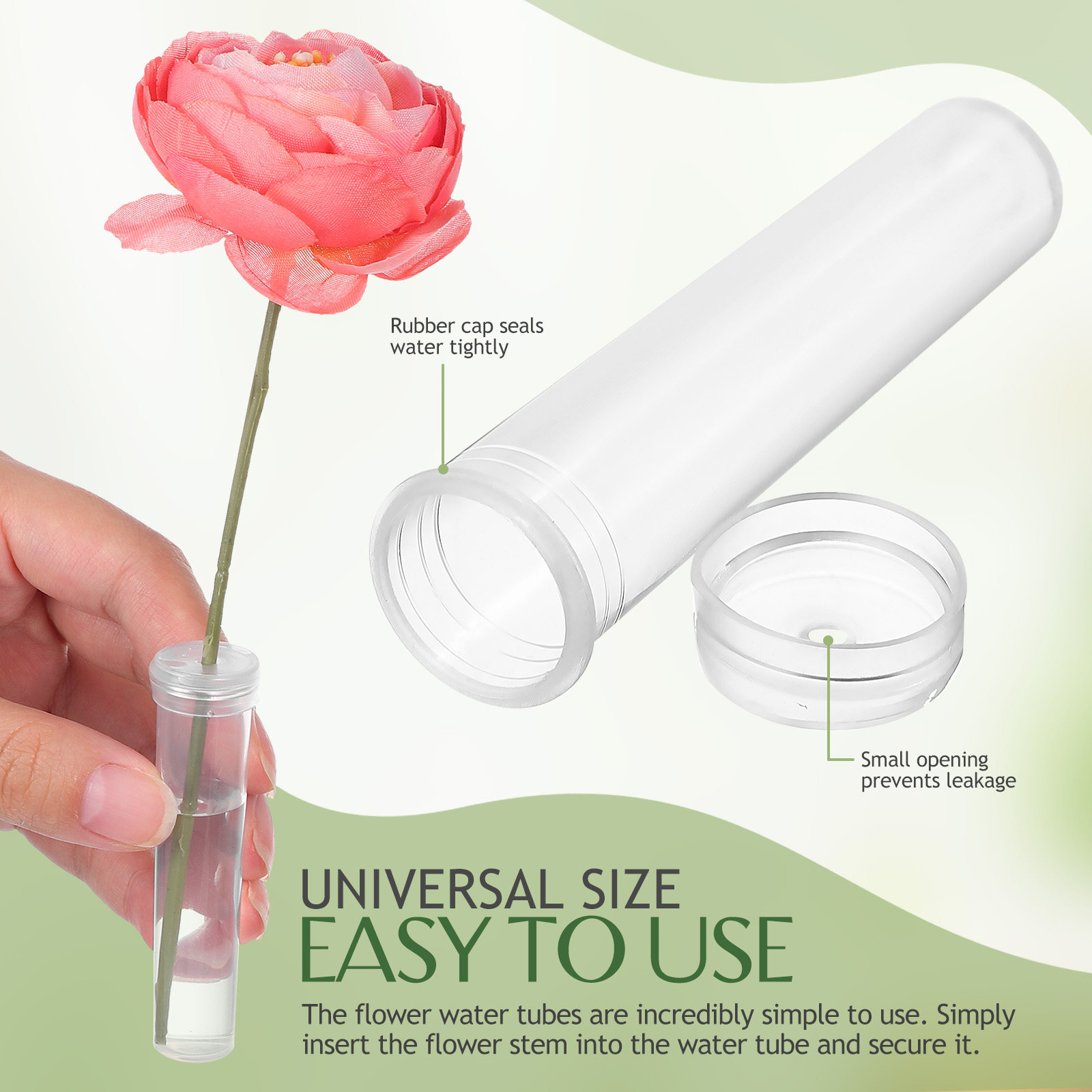 100Pcs Flower Water Tubes Fres - Supply For Florist review and price